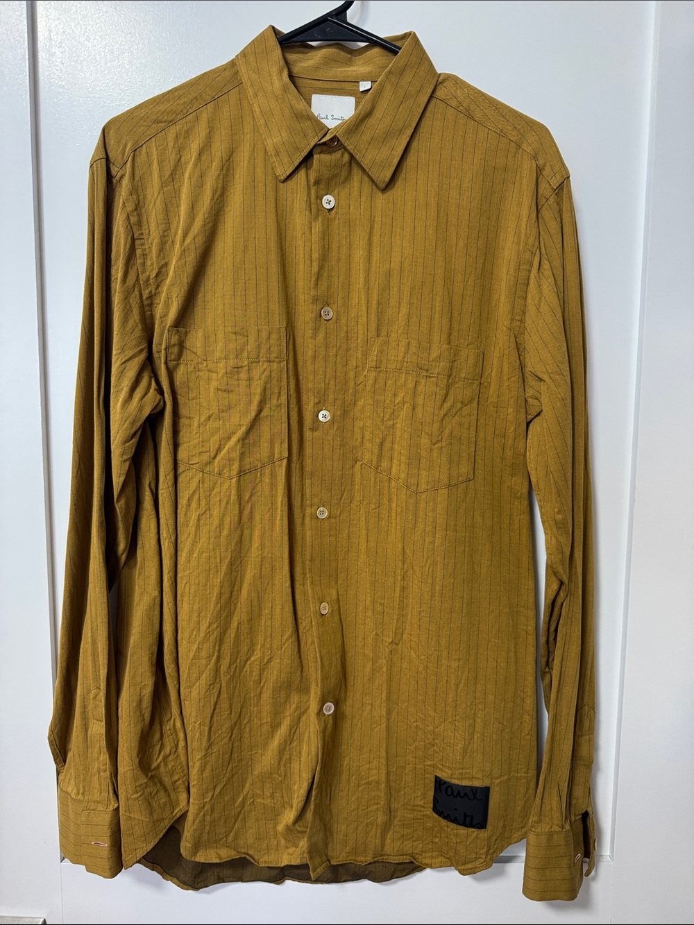 Paul Smith Mustard Pinstripe Button-Up Shirt